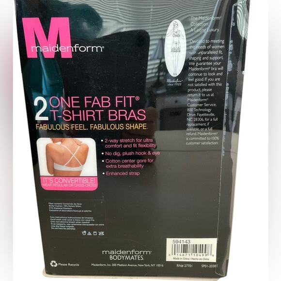 Maidenform Women’s Bra’s Fabulous Fit Convertible Multi Way 2 Pack Size 34B NIB - Picture 2 of 3